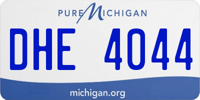 MI license plate DHE4044