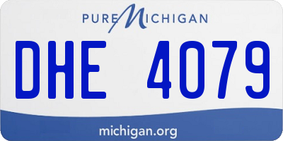 MI license plate DHE4079