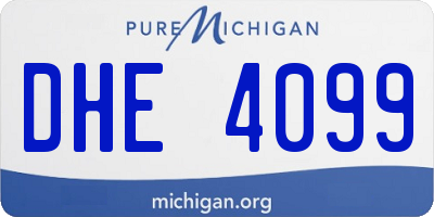 MI license plate DHE4099