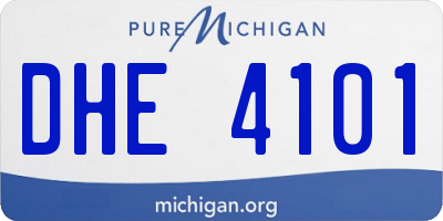 MI license plate DHE4101