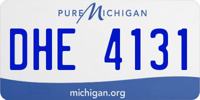 MI license plate DHE4131