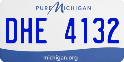 MI license plate DHE4132