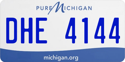 MI license plate DHE4144