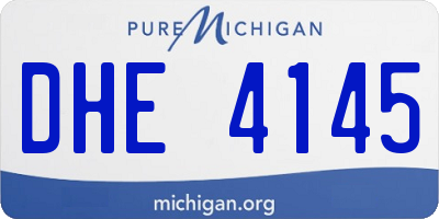 MI license plate DHE4145