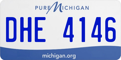 MI license plate DHE4146