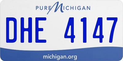 MI license plate DHE4147