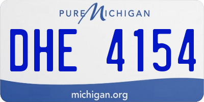 MI license plate DHE4154