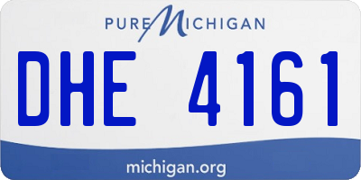 MI license plate DHE4161