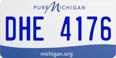 MI license plate DHE4176