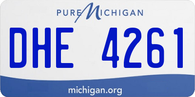 MI license plate DHE4261