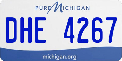MI license plate DHE4267