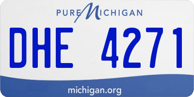 MI license plate DHE4271