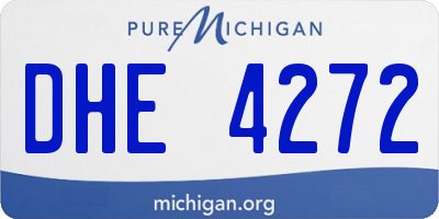 MI license plate DHE4272