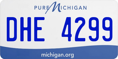 MI license plate DHE4299