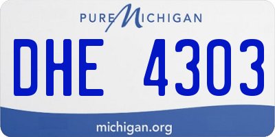 MI license plate DHE4303