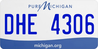 MI license plate DHE4306