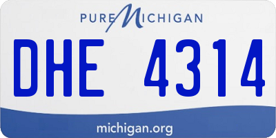 MI license plate DHE4314