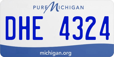 MI license plate DHE4324