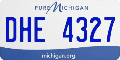 MI license plate DHE4327