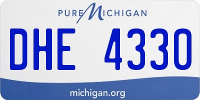MI license plate DHE4330