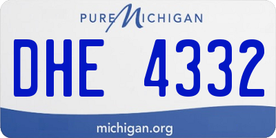 MI license plate DHE4332