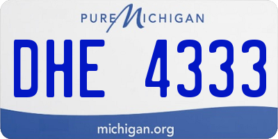 MI license plate DHE4333
