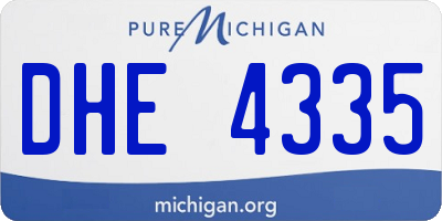 MI license plate DHE4335