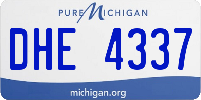 MI license plate DHE4337