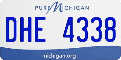MI license plate DHE4338