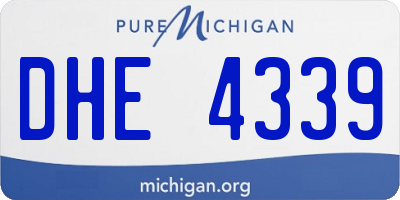 MI license plate DHE4339