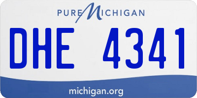 MI license plate DHE4341