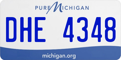 MI license plate DHE4348