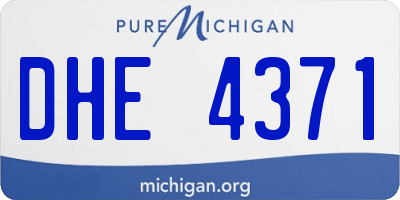 MI license plate DHE4371