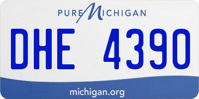 MI license plate DHE4390