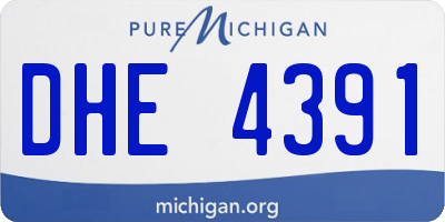 MI license plate DHE4391