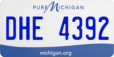 MI license plate DHE4392