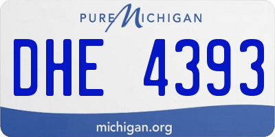 MI license plate DHE4393