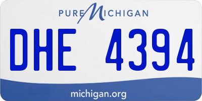 MI license plate DHE4394