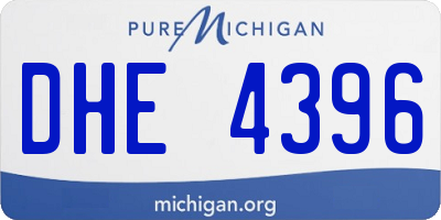 MI license plate DHE4396
