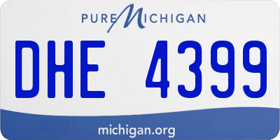 MI license plate DHE4399