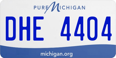 MI license plate DHE4404