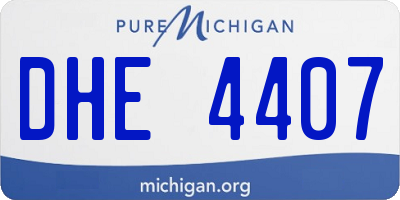 MI license plate DHE4407