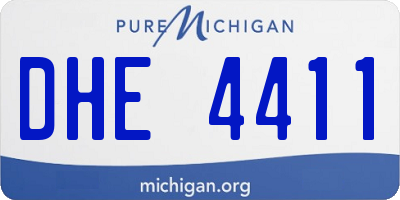 MI license plate DHE4411