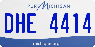 MI license plate DHE4414