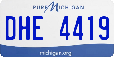 MI license plate DHE4419