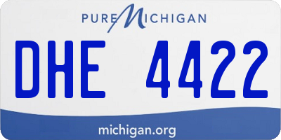 MI license plate DHE4422