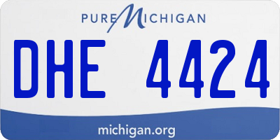 MI license plate DHE4424