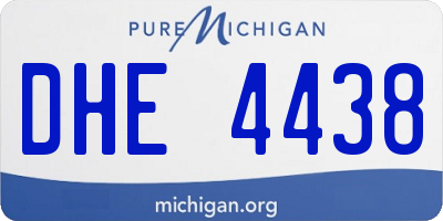 MI license plate DHE4438