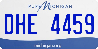 MI license plate DHE4459