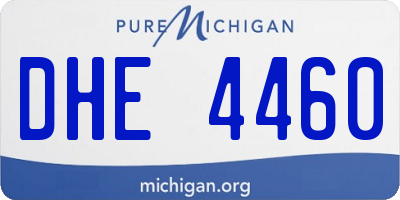MI license plate DHE4460